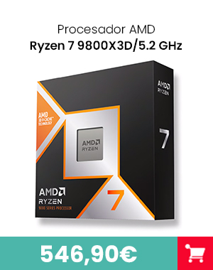 Procesador AMD Ryzen 7 9800X3D 4.7/5.2GHz - Microprocesador