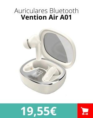 Auriculares Bluetooth Vention True Wireless Air A01