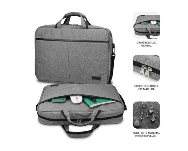 Subblim Elite Maletín Portátil hasta 15.6" Gris