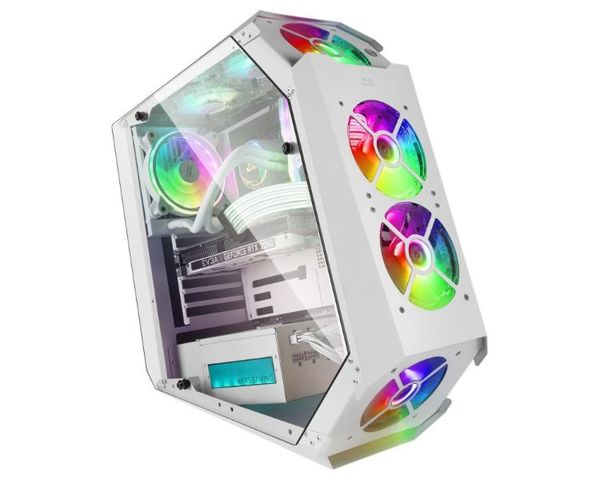 Mars Gaming MC51 Semitorre E-ATX Cristal Templado RGB Blanco