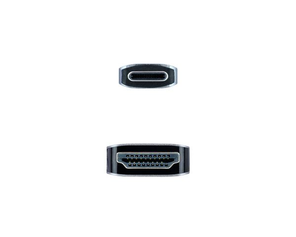 Nanocable Cable Conversor USB Tipo-C a HDMI Macho/Macho 1.8m Negro