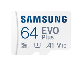 Samsung EVO Plus MicroSDXC 64GB UHS-I U3 V30 Clase 10 con Adaptador