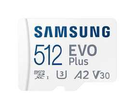 Samsung EVO Plus MicroSDXC 512GB UHS-I U3 V30 Clase 10 con Adaptador