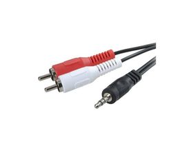 3Go CA101 Cable Audio Jack 3.5 a 2xRCA Macho/Macho 2m