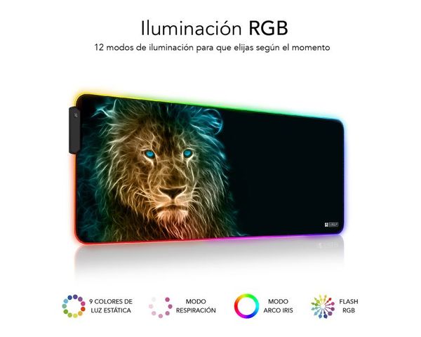 Subblim León XL LED RGB Alfombrilla Gaming Extended