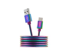 Canyon Cable USB 2.0 a Tipo-C 1.2m Metal Arco iris
