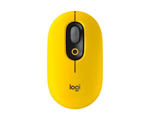 Logitech POP Blast Ratón Inalámbrico Emoji Personalizable 4000DPI Amarillo