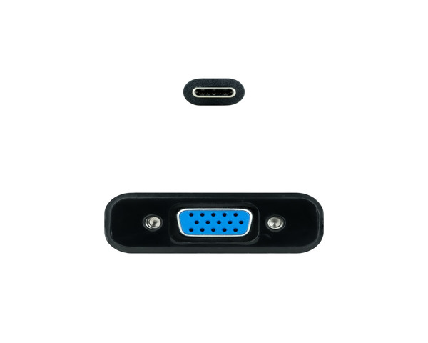 Nanocable Conversor USB-C a VGA Aluminio 10cm Negro