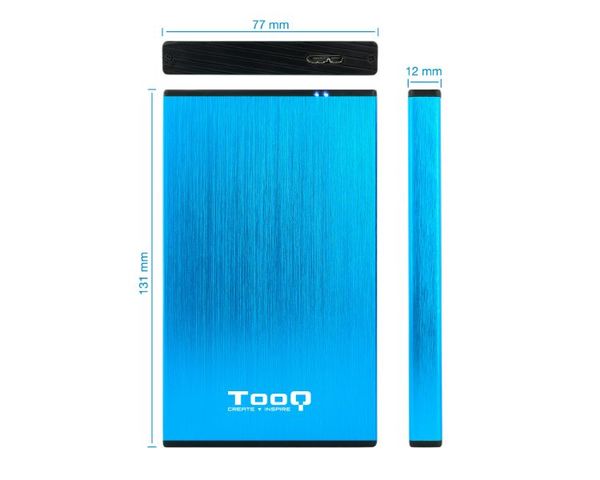 TooQ TQE-2527 Carcasa USB 3.0 para Discos Duros 2.5" SATA 3 Azul