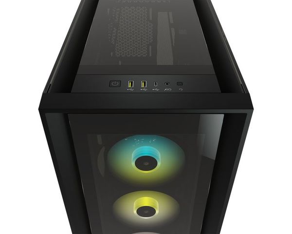 Corsair iCUE 5000X Torre ATX RGB Cristal Templado Negra