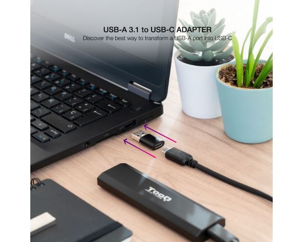 Nanocable 10.02.0012 Adaptador USB-A 3.1 a USB-C Negro