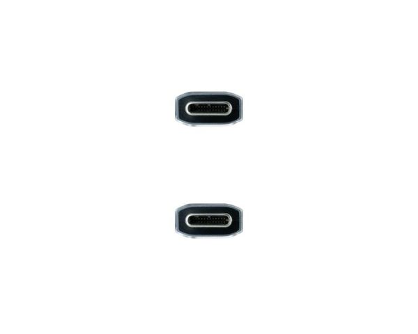 Nanocable Cable USB-C 3.1 Macho/Macho 2m Gris/Negro
