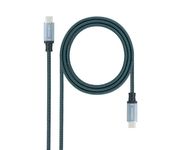 Nanocable Cable USB-C 3.1 Macho/Macho 1.5m Gris/Negro
