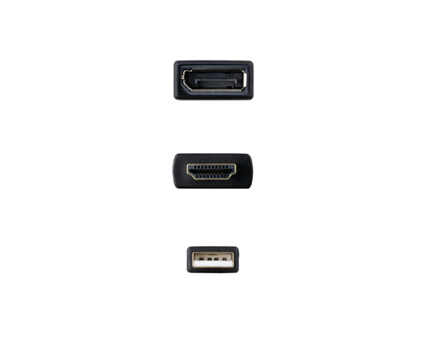 Nanocable Conversor HDMI 2.0 a DisplayPort V1.2 20cm Negro