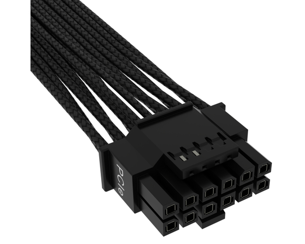 Corsair Cable Premium con Fundas PCIe Gen 5 12VHPWR 600 W y 12+4 Patillas con Funda Negro