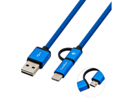 CoolBox Cable Multi USB 2.0 MicroUSB/USB-C Azul 1m