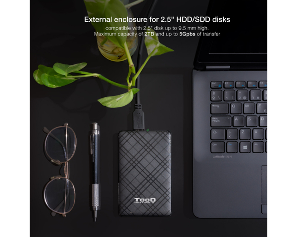 TooQ Caja Externa HDD/SSD 2.5" Negro