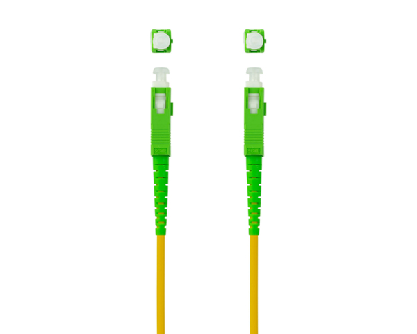 Nanocable Cable de Fibra Óptica SC/APC a SC/APC Monomodo Simplex LSZH 30m Amarillo