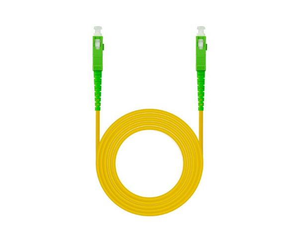 Nanocable Cable de Fibra Óptica SC/APC a SC/APC Simplex LSZH 15M Amarillo
