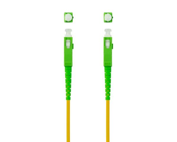 Nanocable Cable de Fibra Óptica SC/APC a SC/APC Simplex LSZH 15M Amarillo