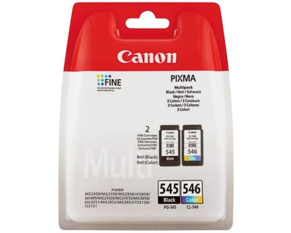 Canon PG545 + CL546 Cartucho de Tinta Negro y Tricolor