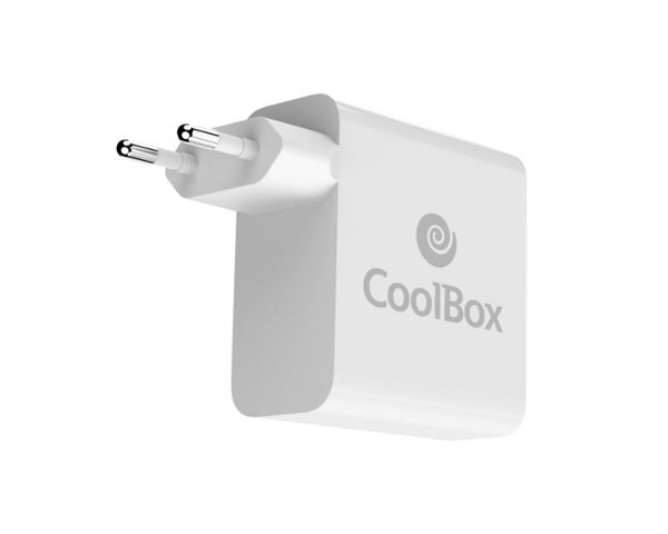CoolBox COO-CUAC-100P Cargador de Pared 2xUSB-C PD+ 2xUSB-A 100W Blanco