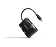 Nanocable Conversor USB-C a HDMI/ DVI/ DP/ VGA 10cm Negro