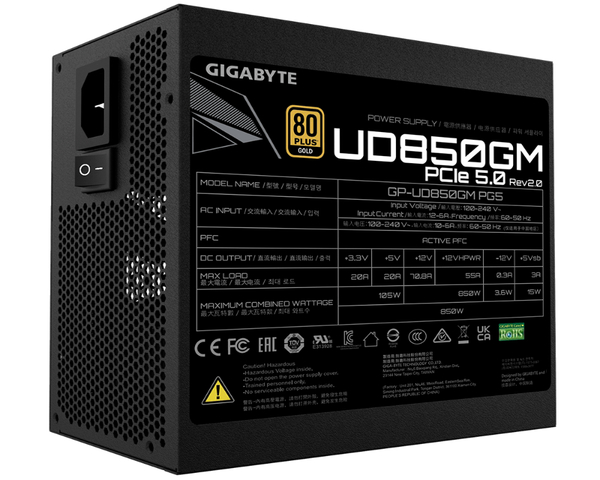 Gigabyte UD850GM PG5 850W 80 Plus Gold Full Modular
