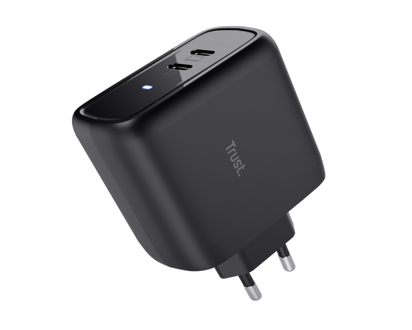 Trust Maxo Cargador de Pared 2xUSB-C 65W Negro