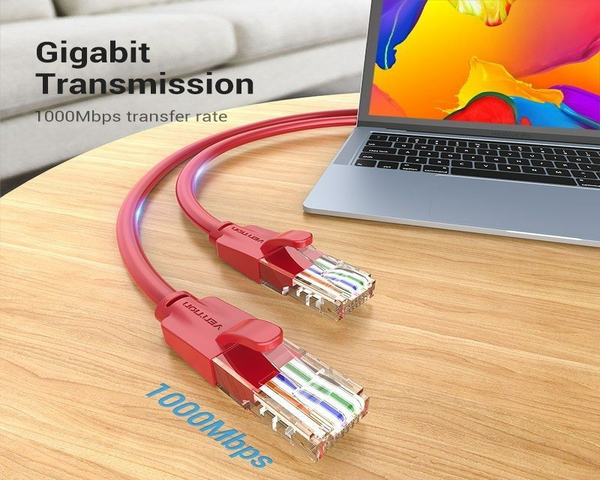 Vention IBERF Cable de Red RJ45 UTP CAT.6 1m Rojo