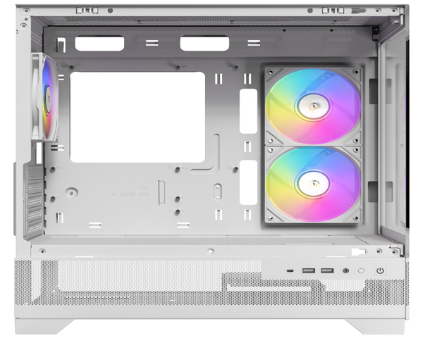 Antec CX500M Caja MicroATX RGB Cristal Templado Blanco