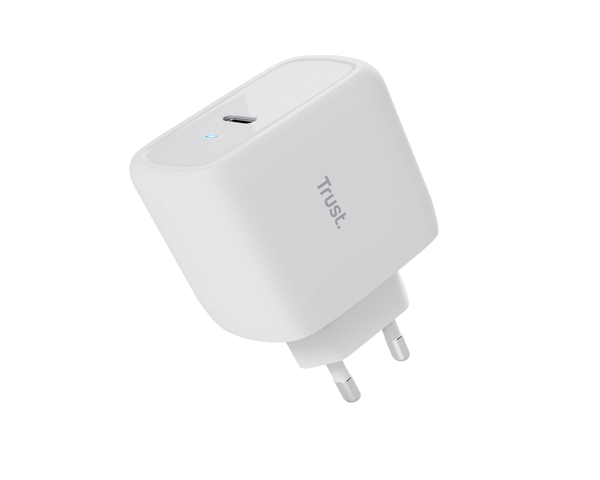 Trust Maxo Cargador de Pared USB-C 65W con Cable USB-C Blanco
