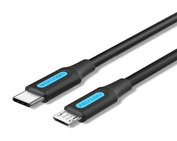 Vention COVBH Cable USB-C Macho a MicroUSB Macho 2m Negro