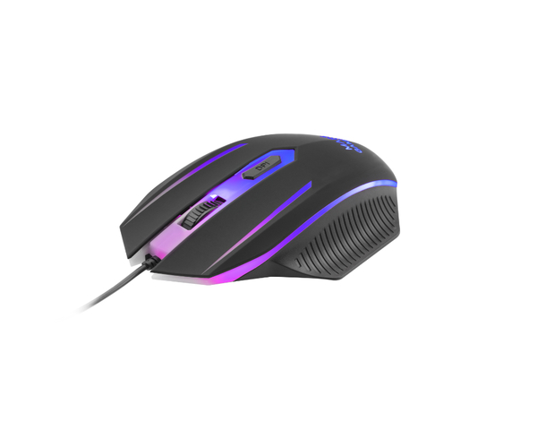 Pack 3en1 Mars Gaming MCP124 Teclado LED RGB + Ratón RGB 3200 DPI + Alfombrilla - Español - Negro