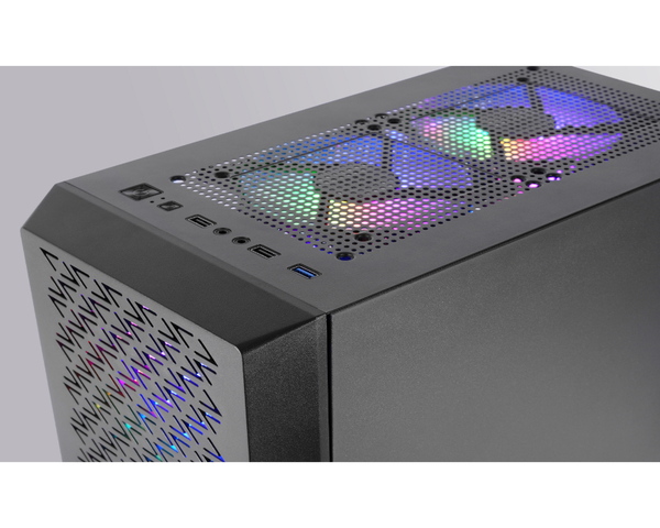 Mars Gaming MC-GEO Semitorre ATX Cristal Templado FRGB USB 3.0 Negro