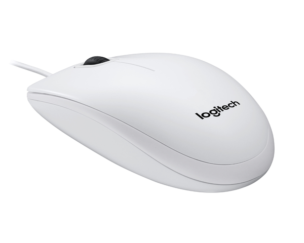 Logitech B100 Ratón Óptico Blanco