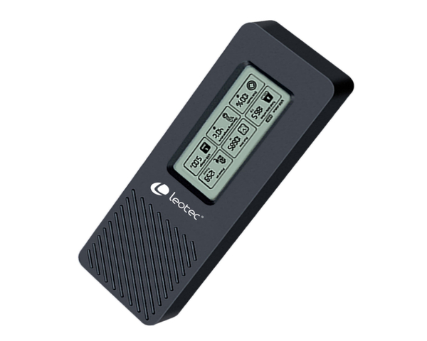 Leotec Caja de Disco Externo M.2 NVMe con Panel LCD Negro