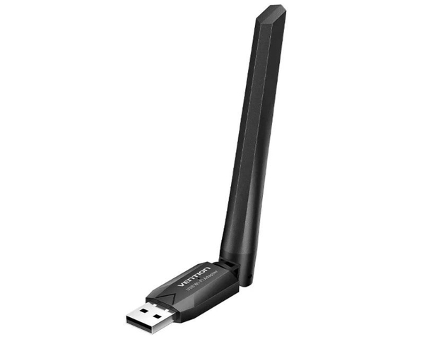 Vention Adaptador USB-A Wifi 650Mps Negro