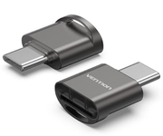 Vention Lector Tarjetas Externo USB-C 2.0 Gris