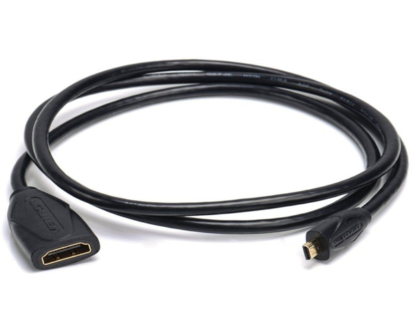 Vention Cable Alargador Micro HDMI Macho a HDMI Hembra 4K 1M Negro