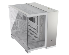 Corsair 6500X Semitorre ATX Doble Cristal Templado USB-C Blanco Aluminio