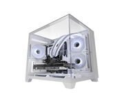 Mars Gaming MC-3CM Caja MicroATX Vista 3D Triple Cristal Templado Doble Cámara Lateral Blanco