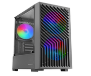 Mars Gaming MC-Vortex Caja Gaming Micro ATX Cristal Templado 3x Ventiladores FRGB 12cm Negro