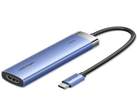 Vention 5-in-1 USB-C Docking Station Azul