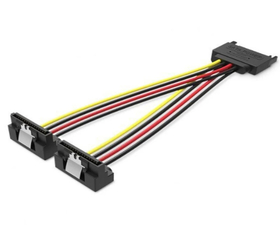 Vention Cable Alimentación SATA Macho a 2xSATA Hembra 15cm Negro