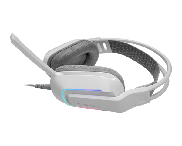 Mars Gaming MH-STRIKE Auriculares Ergonómicos FRGB Rainbow Drivers Neodimio 50mm Micrófono Blancos