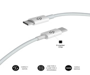 Subblim Cable Plus 100W CC 2M Blanco
