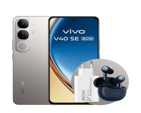 Vivo V40 SE 5G 6,67'' 256GB Plata + Auriculares Noise Cancelling Vivo TWS 3e con estuche de carga + Cargador Vivo 80W FlashCharge