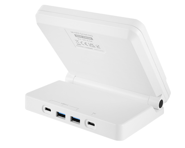 Mars Gaming Msd-pro Control Deck 10 Teclas Lcd 4 Diales Pantalla Táctil Extendida Animada Blanco