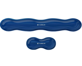 Subblim Pack Ergo Crystal Flex Reposamuñecas Teclado + Ratón Azul Oscuro